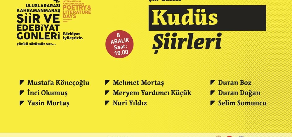 Kahramanmaraş’ta Şiir ve Edebiyat Rüzgârı Devam Ediyor.