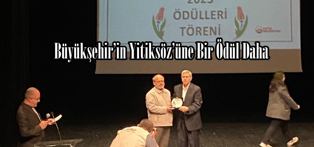 Büyükşehir’in Yitiksöz’üne Bir Ödül Daha.