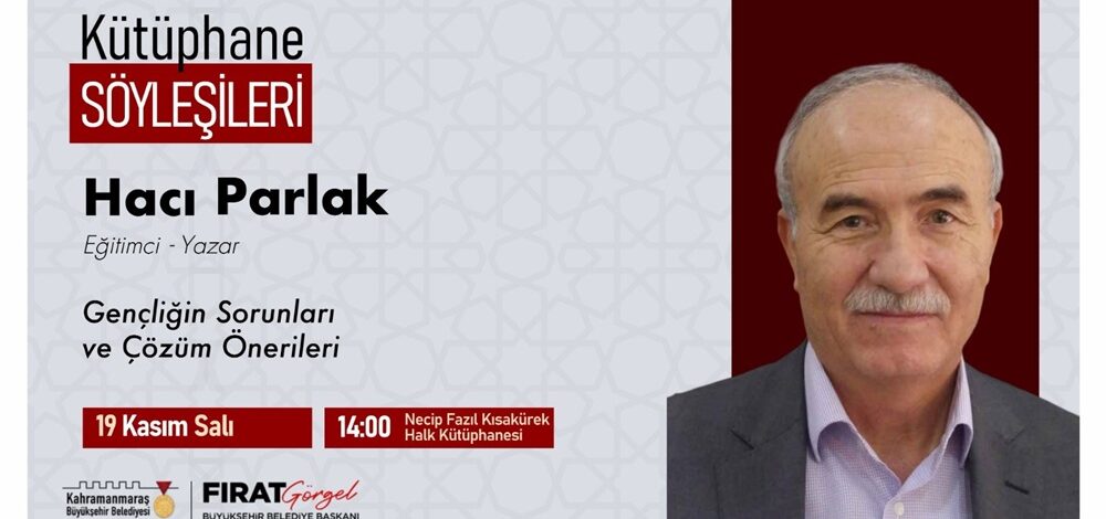 Yazar Parlak, Gençliğin Sorunlarını Ele Alacak.