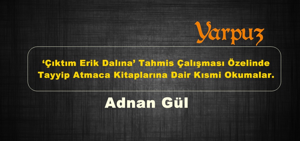 ‘Çıktım Erik Dalına’ Tahmis Çalışması Özelinde Tayyip Atmaca Kitaplarına Dair Kısmi Okumalar.